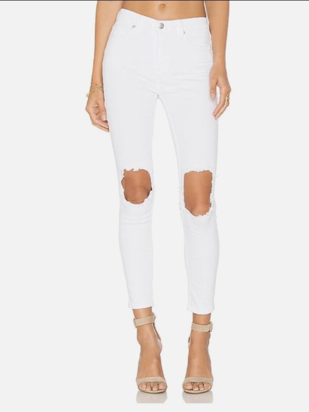 Free People Busted Knee Skinny Jeans - Size 28/US 6 - Excellent Cond